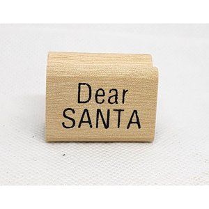 Nicole Quality Value Holiday Expressions Dear Santa Wooden Rubber Stamp